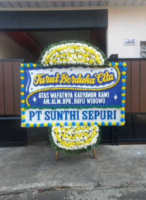 Papan Bunga Duka di Antapani Kulon